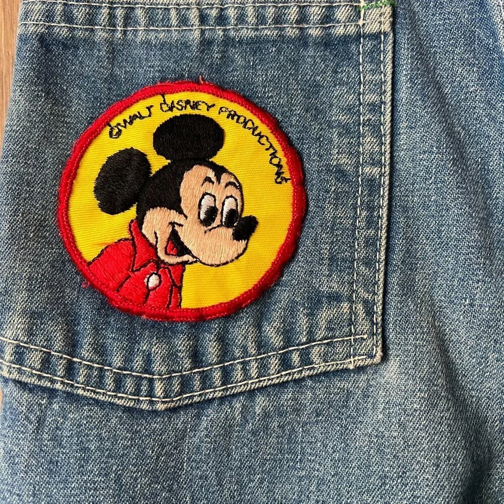Vintage OshKosh Rainbow Disney Mickey Overalls